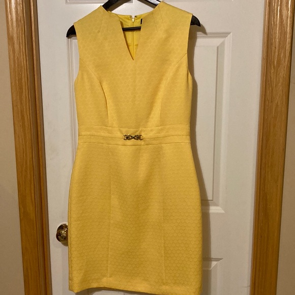 Tahari Yellow Dress- Size8 - Picture 1 of 6